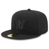 Men's New Era Black Washington Commanders Color Dim 59FIFTY Fitted Hat