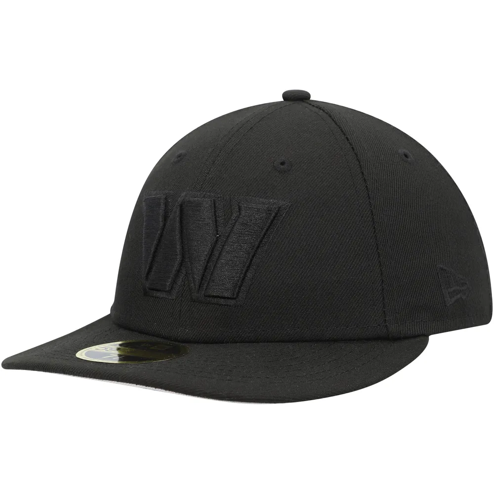 Men's New Era Washington Commanders Black on II Low Profile 59FIFTY Fitted Hat