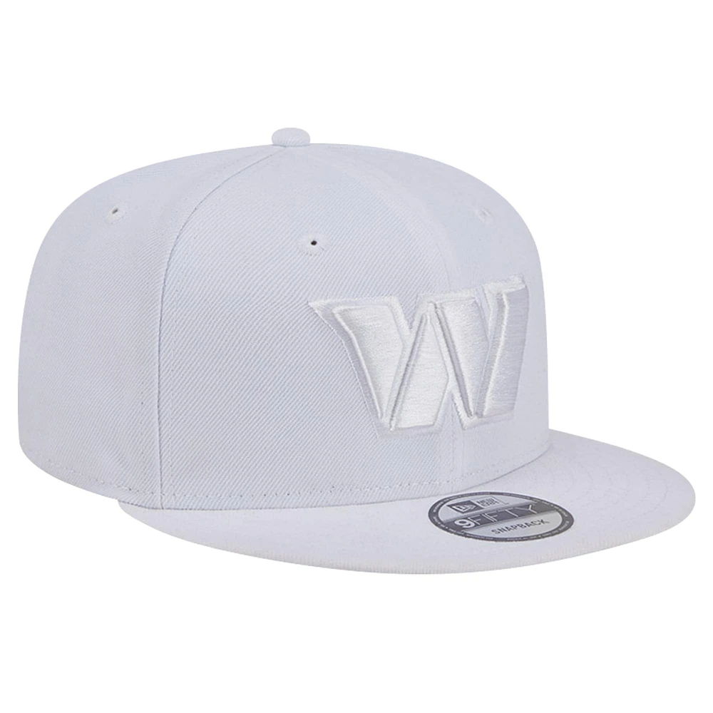 Casquette Snapback 9FIFTY Washington Commanders Main blanc sur blanc New Era pour hommes