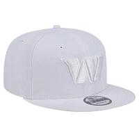 Casquette Snapback 9FIFTY Washington Commanders Main blanc sur blanc New Era pour hommes