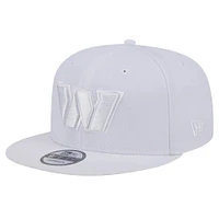 Casquette Snapback 9FIFTY Washington Commanders Main blanc sur blanc New Era pour hommes