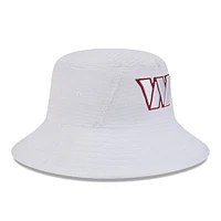 Men's New Era White Washington Commanders 2024 NFL Training Camp Stretch Bucket Hat