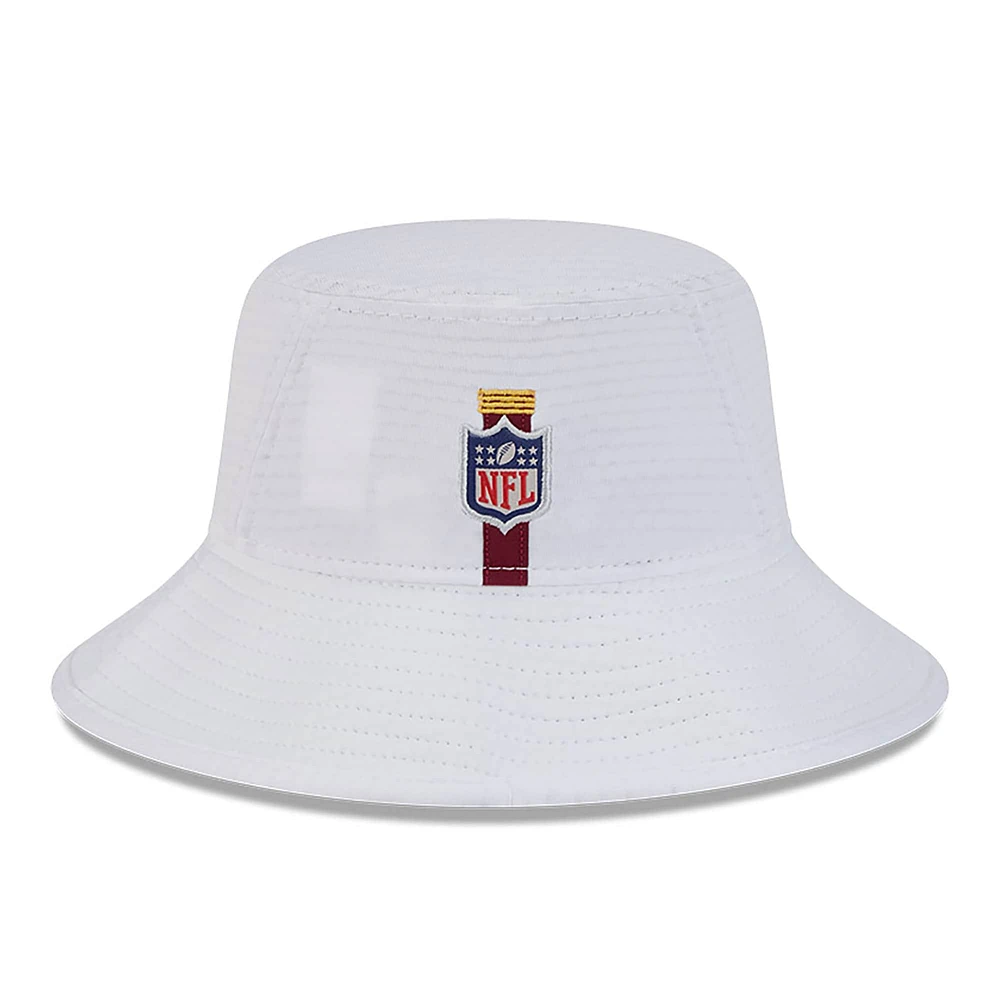 Men's New Era White Washington Commanders 2024 NFL Training Camp Stretch Bucket Hat