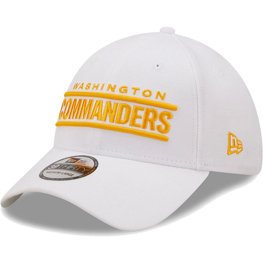 Casquette 39THIRTY Flex Iced II des Washington Commanders pour homme New Era, blanche