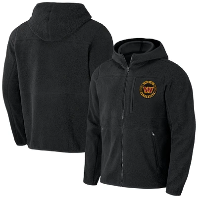 Sweat à capuche zippé en sherpa noir Washington Commanders pour homme de la collection NFL x Darius Rucker par Fanatics