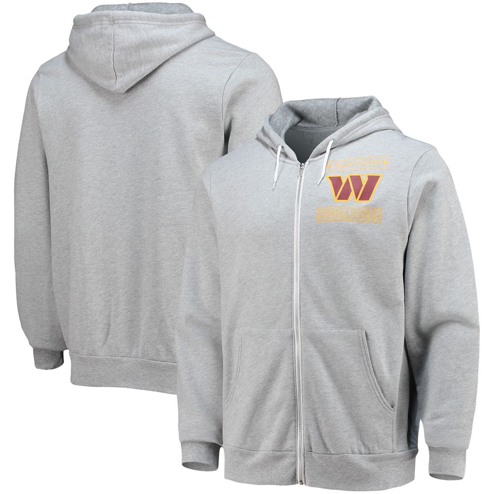 Men's NFL x Darius Rucker Collection by Fanatics Heathered Gray Washington Commanders Sponge Fleece Full-Zip Hoodie