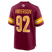 Men's Nike Abdullah Anderson Burgundy Washington Commanders Game Player Jersey