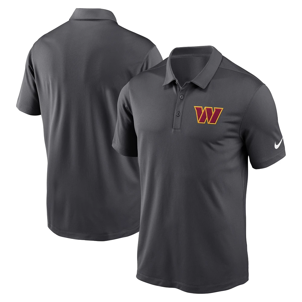 Polo de performance Nike Washington Commanders Franchise pour hommes, anthracite