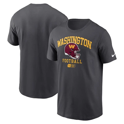 Men's Nike Anthracite Washington Commanders Helmet Essential T-Shirt