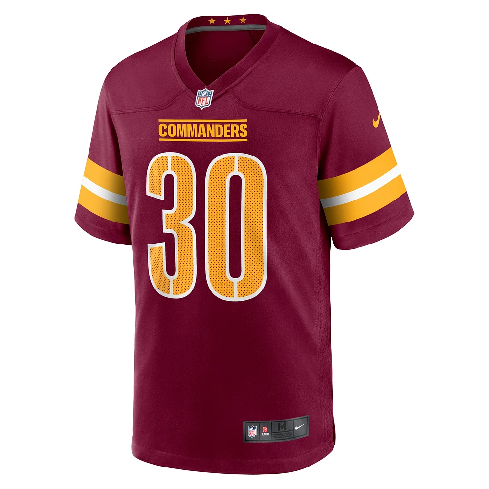 maillot de joueur jeu Nike Austin Ekeler pour hommes, bordeaux, Washington Commanders,