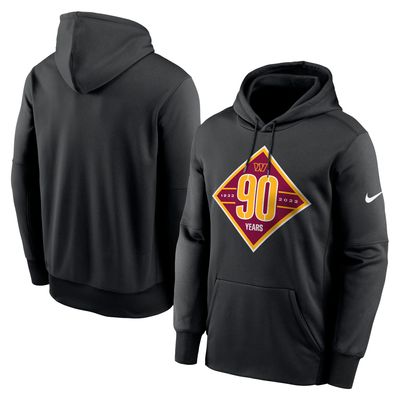 Men's Nike Black Washington Commanders 90th Anniversary Therma Performance Pullover Hoodie