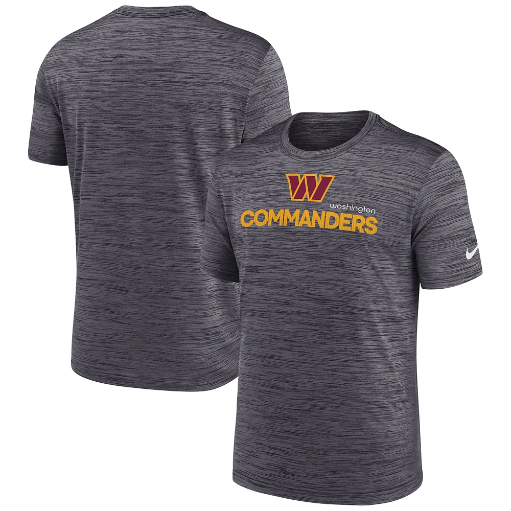 T-shirt Nike Washington Commanders Blitz Velocity Modern Performance pour homme, noir