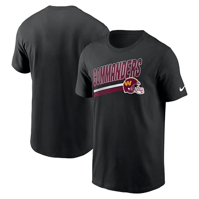 T-shirt Nike Washington Commanders Essential Blitz Lockup pour homme, noir