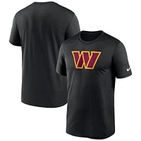 T-shirt de performance Nike Washington Commanders Legend Logo pour homme, noir