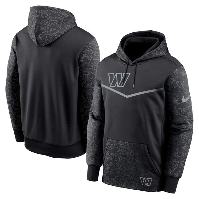 Sweat à capuche Nike Washington Commanders RFLCTV Chevron noir pour homme