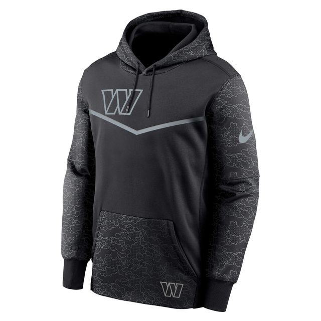 Sweat à capuche Nike Washington Commanders RFLCTV Chevron noir pour homme