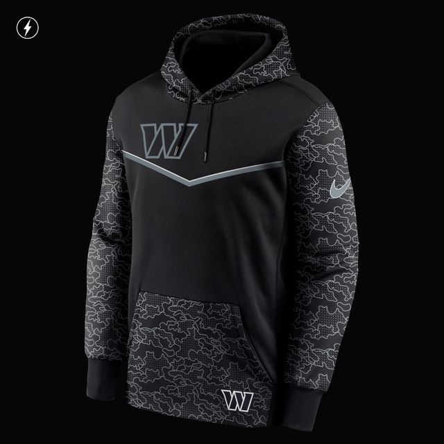 Sweat à capuche Nike Washington Commanders RFLCTV Chevron noir pour homme