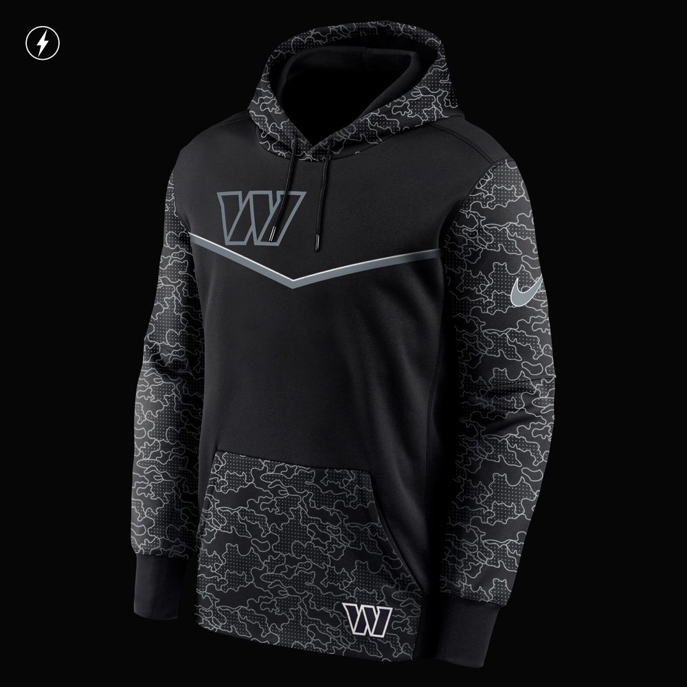 Nike Men's Washington Commanders Reflective Black Long Sleeve T