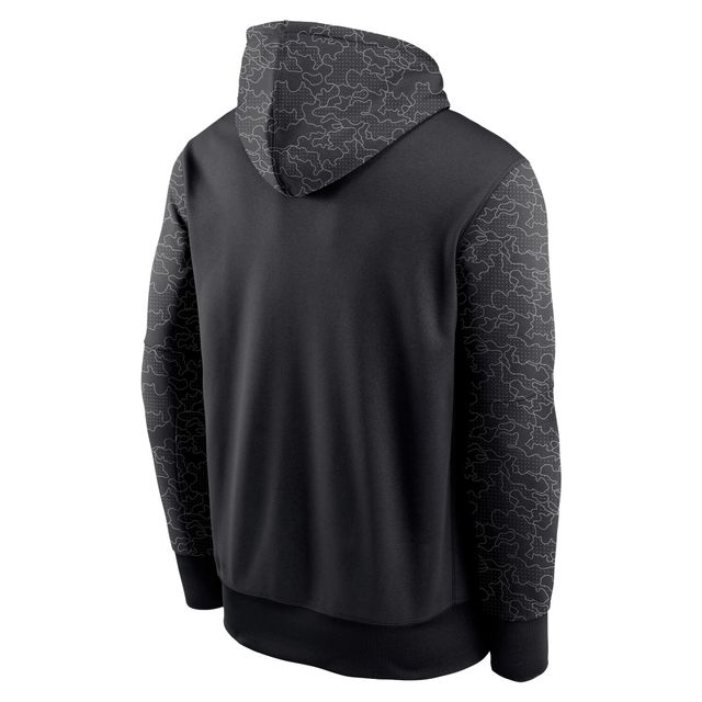 Sweat à capuche Nike Washington Commanders RFLCTV Chevron noir pour homme