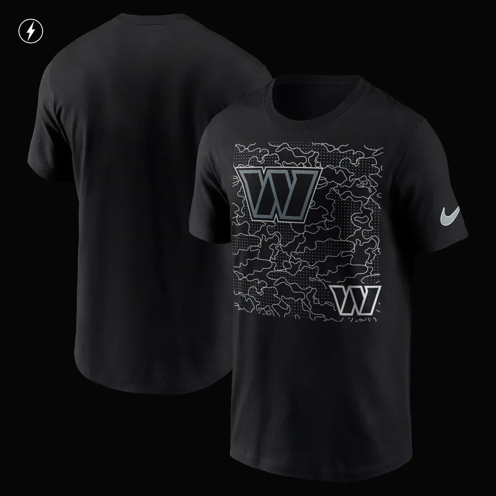 Men's Nike Black Washington Commanders RFLCTV T-Shirt