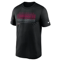 T-shirt Nike noir Washington Commanders Sideline Legend Performance pour homme