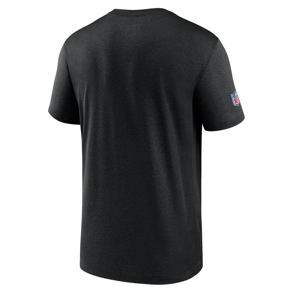 T-shirt Nike noir Washington Commanders Sideline Legend Performance pour homme