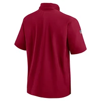 Veste à capuche manches courtes et demi-zip Nike Bordeaux Washington Commanders 2024 pour homme