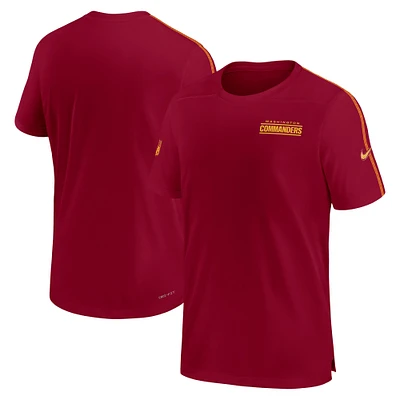 T-shirt Nike bordeaux Washington Commanders 2024 Sideline Coach UV Performance pour homme