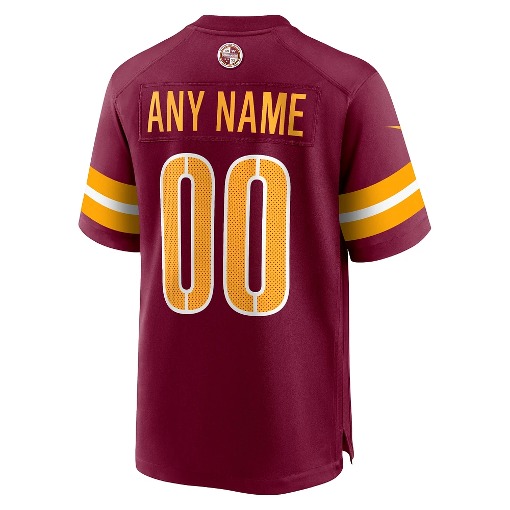 Men's Nike Burgundy Washington Commanders Custom Game Jersey