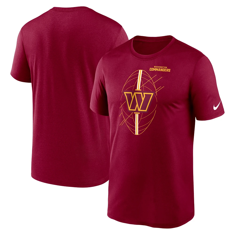 T-shirt Performance Nike Washington Commanders Legend Icon pour homme, bourgogne