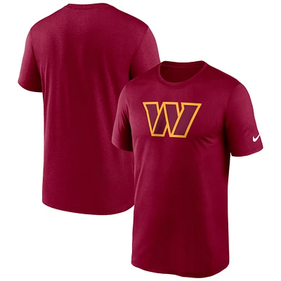 T-shirt Performance Nike Washington Commanders Legend Logo pour homme, bourgogne