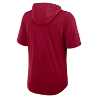 Men's Nike Burgundy Washington Commanders Lockup Tri-Blend Hoodie T-Shirt