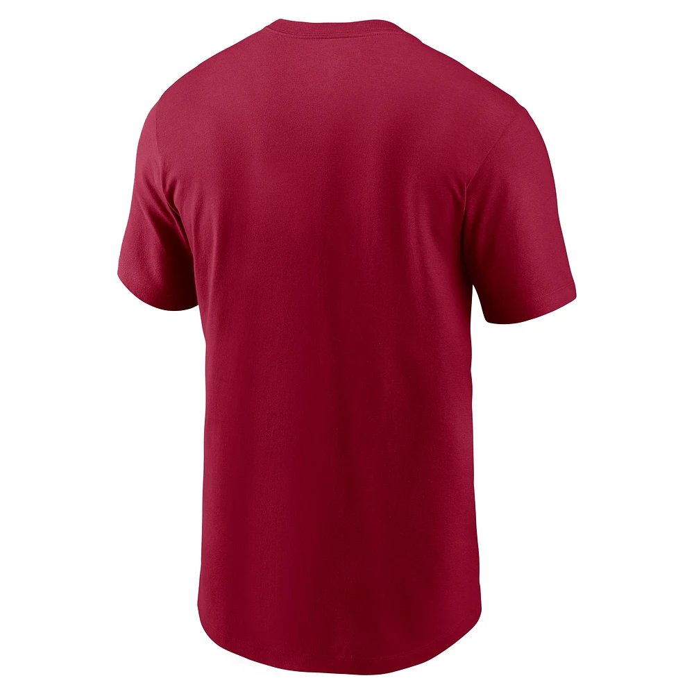 Men's Nike Burgundy Washington Commanders Rewind Logo Essential T-Shirt