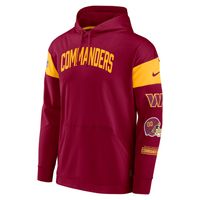 Men's Nike Burgundy Washington Commanders Sideline Athletic Arch Jersey Performance Pullover Hoodie