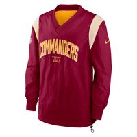 Men's Nike Burgundy Washington Commanders Sideline Athletic Stack V-Neck Pullover Windshirt Jacket