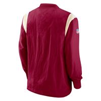 Men's Nike Burgundy Washington Commanders Sideline Athletic Stack V-Neck Pullover Windshirt Jacket