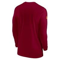 T-shirt à manches longues Nike Bordeaux Washington Commanders Sideline Coach Performance pour homme