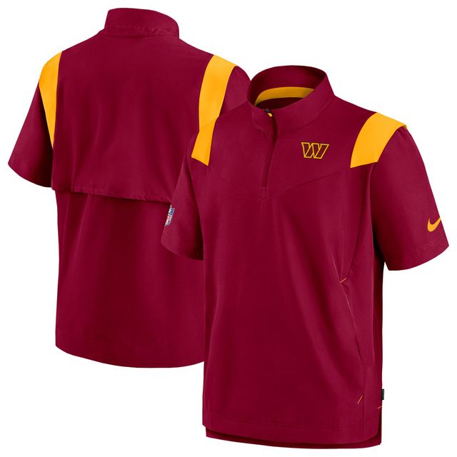 Haut à enfiler Chevron Lockup Nike Washington Commanders Sideline Coaches pour homme, bourgogne