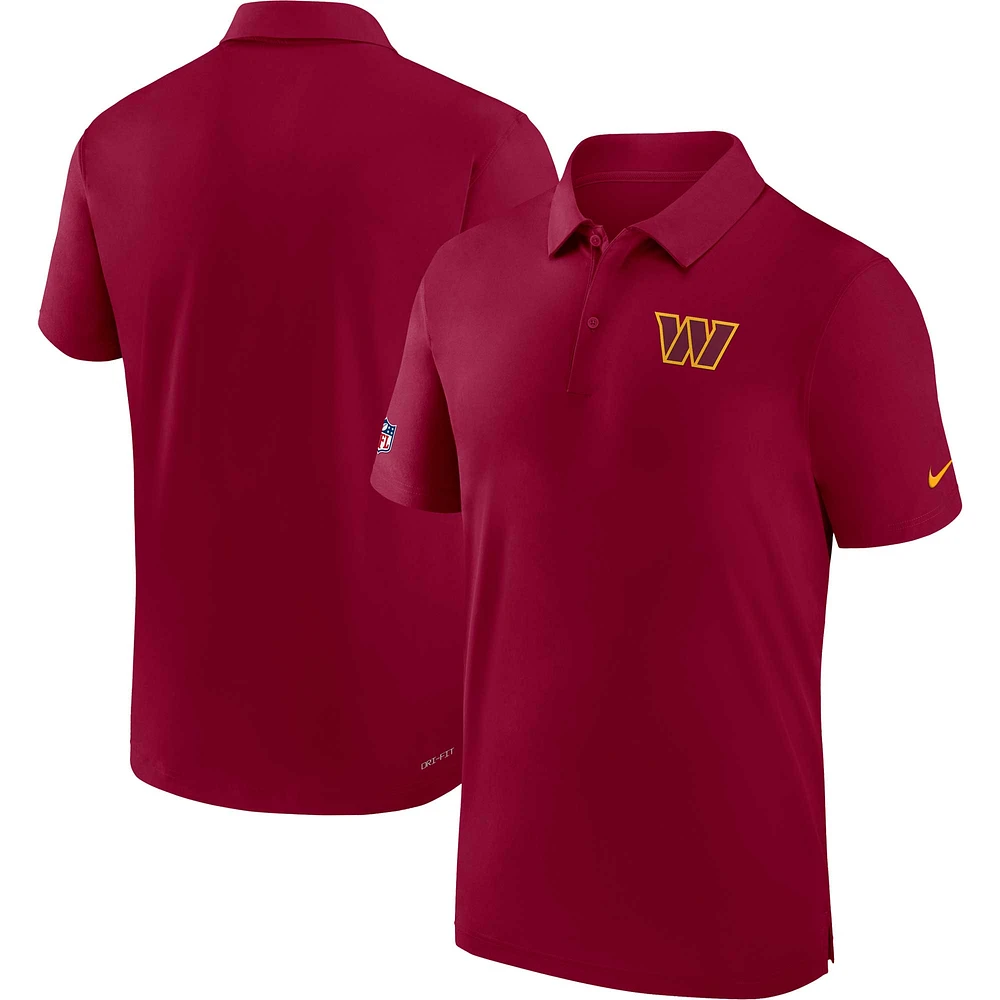 Men's Nike Burgundy Washington Commanders Sideline Coaches Performance Polo