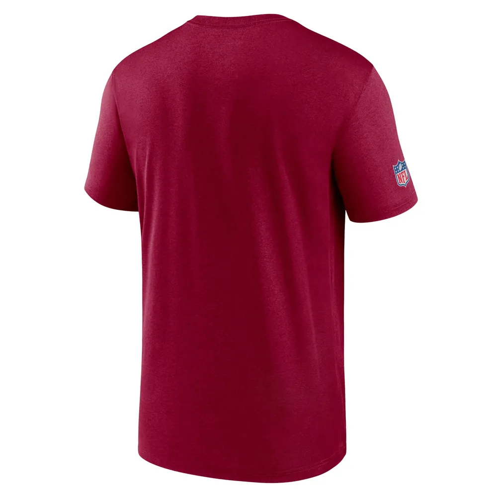 Men's Nike Burgundy Washington Commanders Sideline Infograph Performance T-Shirt