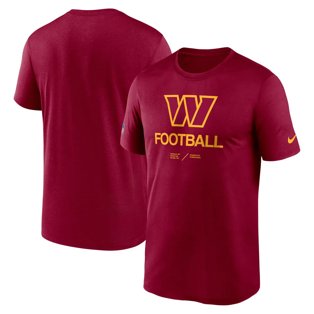 Men's Nike Burgundy Washington Commanders Sideline Infograph Performance T-Shirt