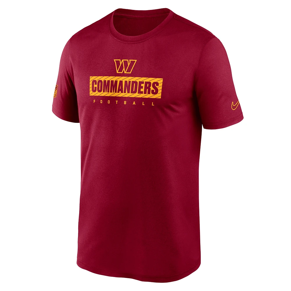 Men's Nike Burgundy Washington Commanders Sideline Legend Performance T-Shirt