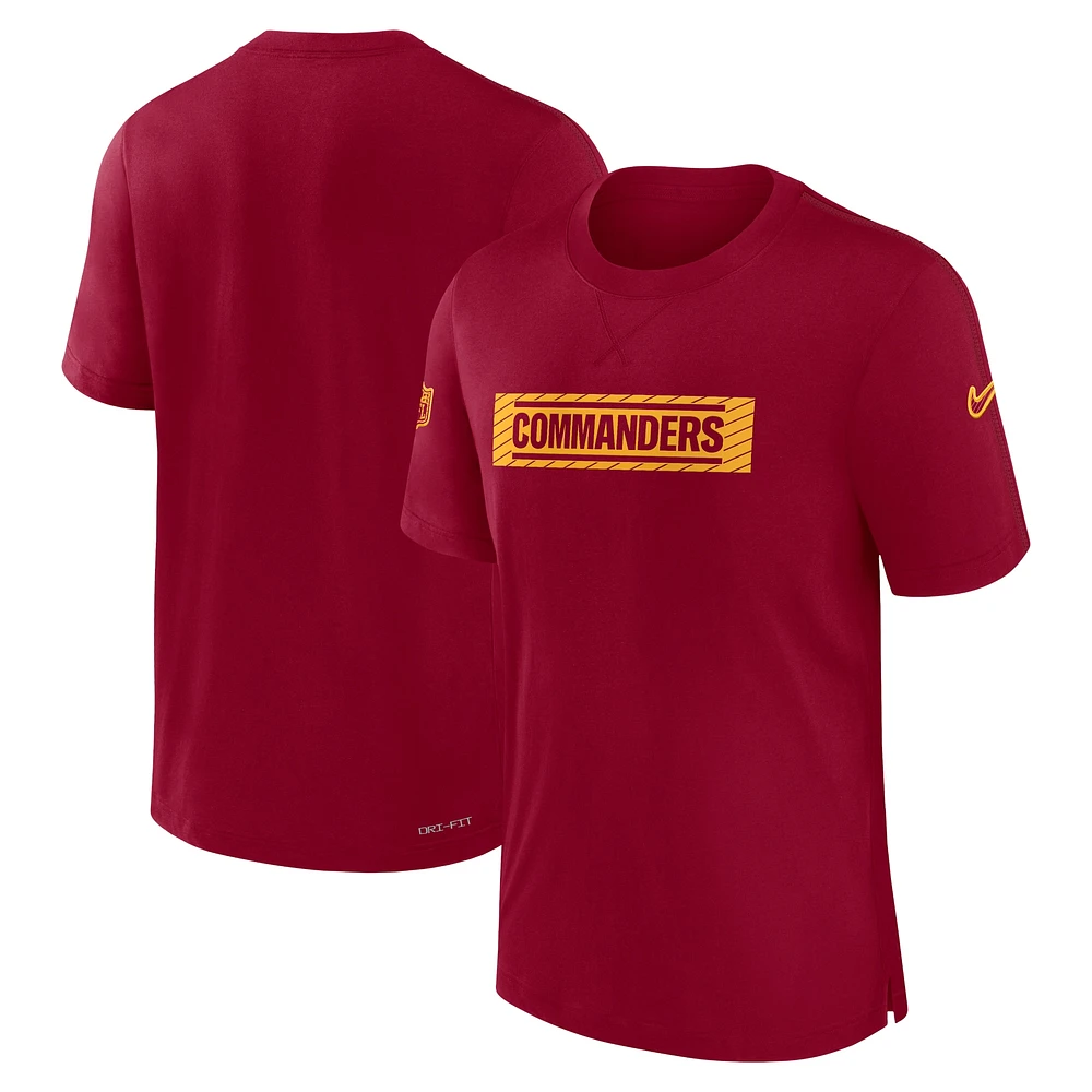 Men's Nike Burgundy Washington Commanders Sideline Player Performance T-Shirt