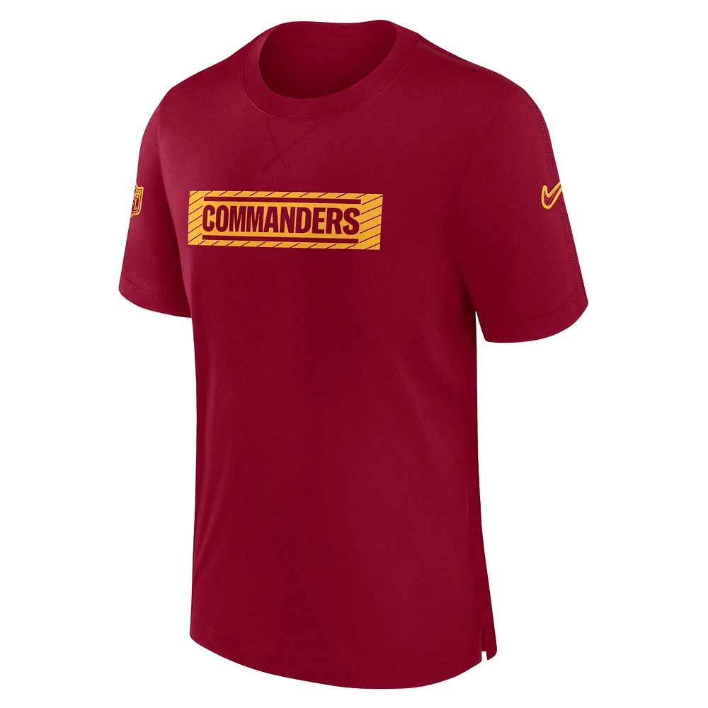 Men's Nike Burgundy Washington Commanders Sideline Player Performance T-Shirt