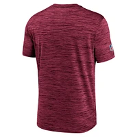 Men's Nike Burgundy Washington Commanders Sideline Velocity Athletic Stack Performance T-Shirt