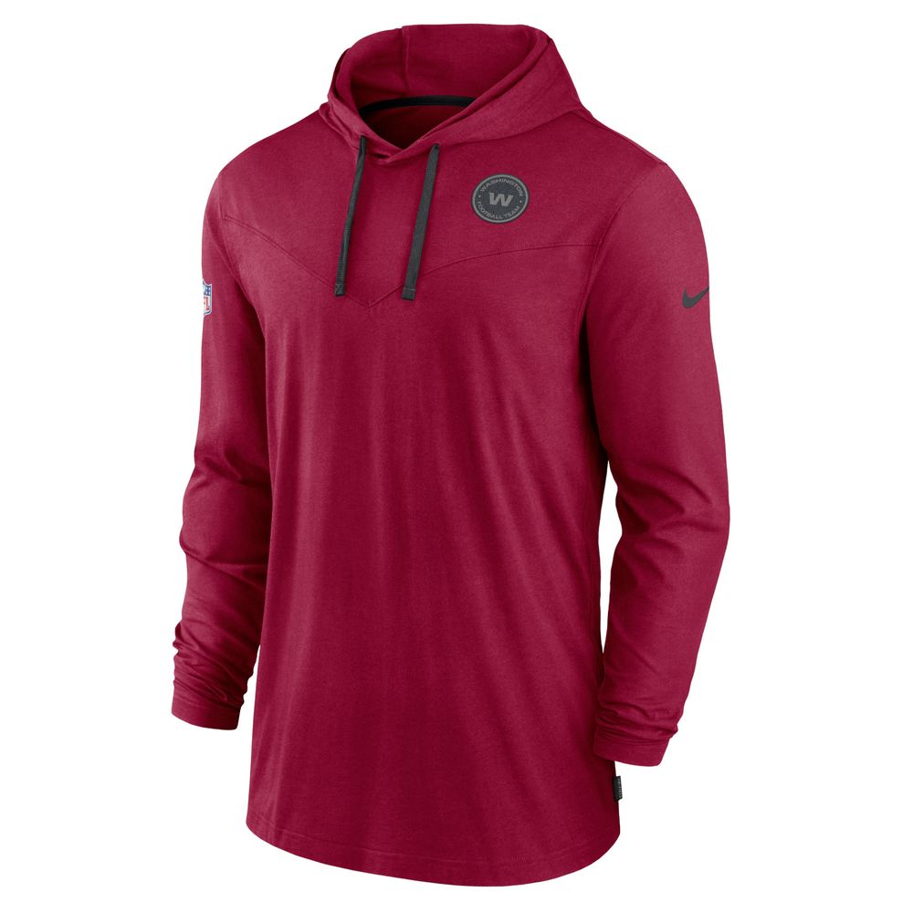 Men's Nike Burgundy Washington Football Team Sideline Pop Performance - Pullover Hoodie