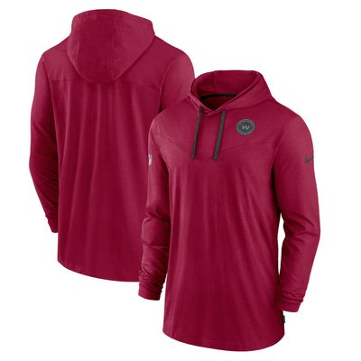 Men's Nike Burgundy Washington Football Team Sideline Pop Performance - Pullover Hoodie