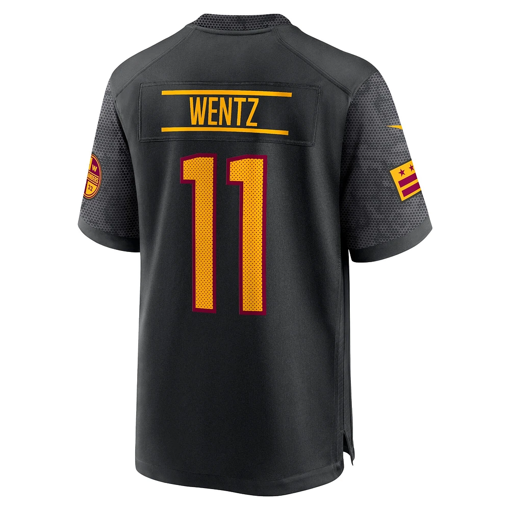 Maillot de joueur jeu alternatif Nike Carson Wentz pour hommes, noir, Washington Commanders