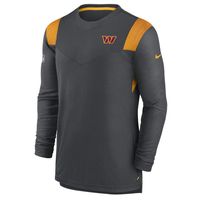 Men's Nike Charcoal Washington Commanders Sideline Tonal Logo Performance Player Long Sleeve T-Shirt