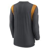 Men's Nike Charcoal Washington Commanders Sideline Tonal Logo Performance Player Long Sleeve T-Shirt